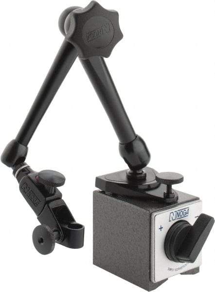 Noga - 60mm Long x 1-31/32" Wide Magnetic Indicator Base with On/Off Switch - 80 Kg Magnetic Pull - Eagle Tool & Supply