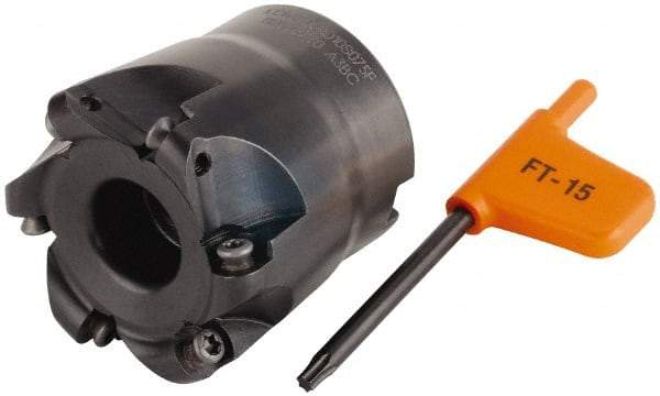 Kennametal - 50.8mm Cut Diam, 5mm Max Depth, 3/4" Arbor Hole, 7 Inserts, RD.. 1003... Insert Style, Indexable Copy Face Mill - KDM200 Cutter Style, 50.04mm High, Series KDM - Eagle Tool & Supply