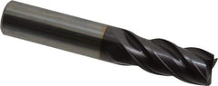 Guhring - 1/2", 1" LOC, 1/2" Shank Diam, 3" OAL, 4 Flute, Solid Carbide Square End Mill - Single End, FIREX Finish, Spiral Flute, 35/38° Helix, Centercutting, Right Hand Cut, Right Hand Flute, Series 3114 - Eagle Tool & Supply