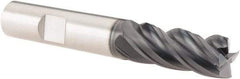 SGS - 1/2", 1-1/4" LOC, 1/2" Shank Diam, 3-1/4" OAL, 4 Flute, Solid Carbide Square End Mill - Single End, AlTiN Finish, Spiral Flute, Variable° Helix, Centercutting, Right Hand Cut, Right Hand Flute, Series Z1 - Eagle Tool & Supply