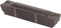 Kennametal - 0600G GMP Grade KCU10, 6mm Cutting Width Carbide Grooving Insert - 4.83mm Max Depth of Cut, Neutral, 0.41mm Corner Radius, AlTiN Finish - Eagle Tool & Supply