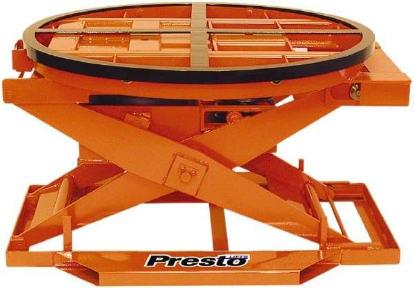 Presto Lifts - 4,000 Lb Capacity Pallet Positioner - 43-5/8" Diam - Eagle Tool & Supply