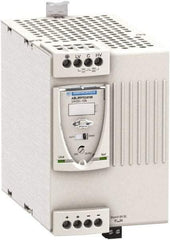 Schneider Electric - 240 Watt, 10 Amp, 100 to 120 VAC, 200 to 500 VAC Input, 24 VDC Output, DIN Rail Power Supply - Screw Connection, 165mm Wide x 155mm Deep x 143mm High, 87-100% Efficiency, Green LED Output, Red LED Output - Eagle Tool & Supply