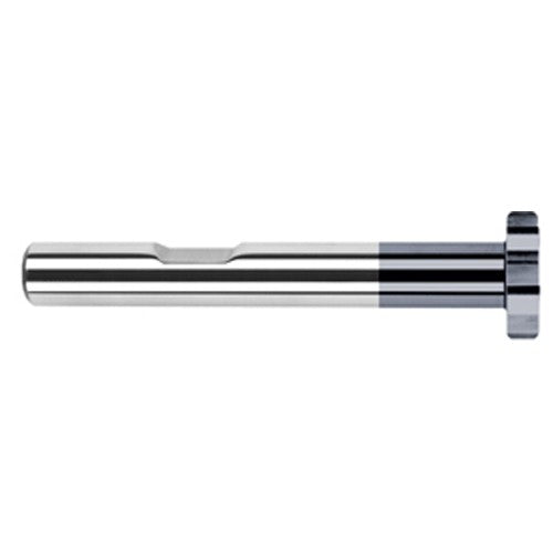 0.7500″ (3/4″) Cutter Diameter × 0.0100″ Radius × 0.2500″ (1/4″) Width Carbide Corner Radius Large Diameter Standard Keyseat Cutter, 10 Flutes, AlTiN Coated - Exact Industrial Supply