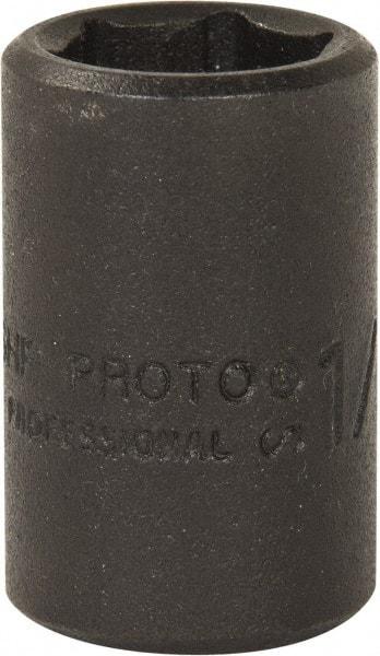 Proto - 3/8" Drive 1/2" Standard Magnetic Impact Socket - 6 Points, 1-3/32" OAL - Eagle Tool & Supply