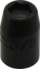 Proto - 3/8" Drive, 3/8" Socket, Power Socket - 6 Points, 1-3/32" OAL - Eagle Tool & Supply