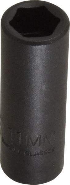 Proto - 3/8" Drive 11mm Deep Thin Wall Impact Socket - 6 Points, 2" OAL - Eagle Tool & Supply