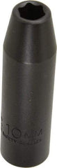 Proto - 1/2" Drive 10mm Deep Thin Wall Impact Socket - 6 Points, 3-1/4" OAL - Eagle Tool & Supply