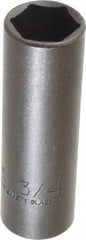Proto - 1/2" Drive 3/4" Deep Thin Wall Impact Socket - 6 Points, 3-1/4" OAL - Eagle Tool & Supply