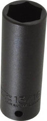 Proto - 1/2" Drive 13/16" Deep Thin Wall Impact Socket - 6 Points, 3-1/4" OAL - Eagle Tool & Supply