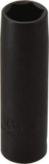 Proto - 1/2" Drive 16mm Deep Thin Wall Impact Socket - 6 Points, 3-1/4" OAL - Eagle Tool & Supply