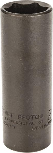 Proto - 1/2" Drive 21mm Deep Thin Wall Impact Socket - 6 Points, 3-1/2" OAL - Eagle Tool & Supply