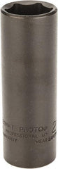 Proto - 1/2" Drive 21mm Deep Thin Wall Impact Socket - 6 Points, 3-1/2" OAL - Eagle Tool & Supply