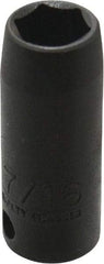 Proto - 3/8" Drive 7/16" Deep Thin Wall Impact Socket - 6 Points, 1-3/4" OAL - Eagle Tool & Supply