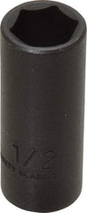 Proto - 3/8" Drive 1/2" Deep Thin Wall Impact Socket - 6 Points, 1-3/4" OAL - Eagle Tool & Supply