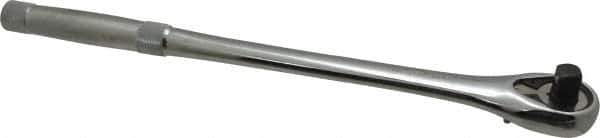 Proto - 1/2" Drive Pear Head Ratchet - Chrome Finish, 15" OAL, 45 Gear Teeth, Long Knurled Handle, Standard Head - Eagle Tool & Supply