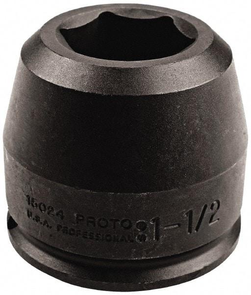 Proto - 1-1/2" Drive 1-7/8" Standard Impact Socket - 6 Points, 5-3/4" OAL - Eagle Tool & Supply