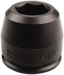 Proto - 1-1/2" Drive 1-7/8" Standard Impact Socket - 6 Points, 5-3/4" OAL - Eagle Tool & Supply