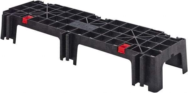Quantum Storage - 625 Lb Capacity, Black Dunnage Rack - 40" Wide x 6" High x 12" Deep, HDPE - Eagle Tool & Supply
