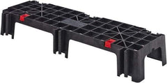 Quantum Storage - 625 Lb Capacity, Black Dunnage Rack - 40" Wide x 6" High x 12" Deep, HDPE - Eagle Tool & Supply