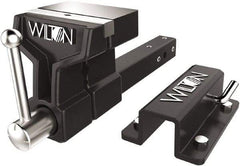 Wilton - 6" Jaw Width x 5-3/4" Jaw Opening Capacity, 5" Throat Depth, Bench & Pipe Combination Vise - 3/4 to 3" Pipe Capacity, Stationary Base, Bolt Down Attachment, Ductile Iron - Eagle Tool & Supply