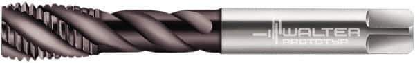 Walter-Prototyp - 9/16-12 UNC 4 Flute 2B Semi-Bottoming Spiral Flute Tap - High Speed Steel, Hardlube Finish, 110mm OAL, Right Hand Flute, Right Hand Thread - Eagle Tool & Supply