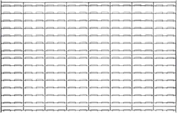 Quantum Storage - 48" Wide x 30" High, Chrome Louvered Bin Panel - Use with Stack and Hang Bins - Eagle Tool & Supply