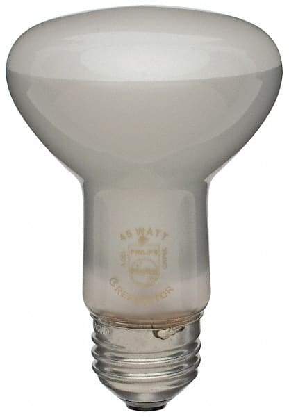 Philips - 45 Watt Incandescent Flood/Spot Medium Screw Lamp - 2,700°K Color Temp, 380 Lumens, 120 Volts, Dimmable, R20, 2,000 hr Avg Life - Eagle Tool & Supply