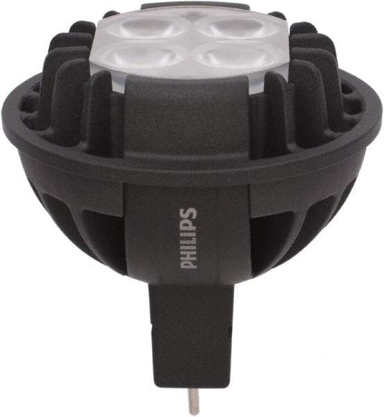 Philips - 7 Watt LED Commercial/Industrial 2 Pin Lamp - 2,700°K Color Temp, 370 Lumens, 12 Volts, Dimmable, MRC16, 35,000 hr Avg Life - Eagle Tool & Supply