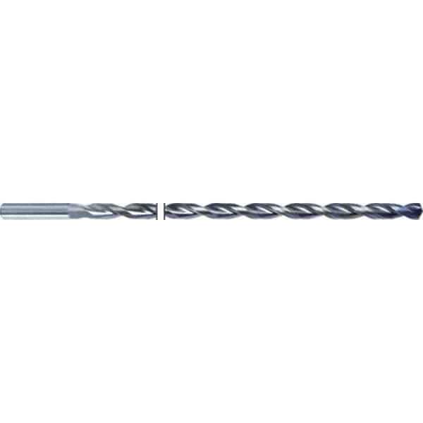 Guhring - 17/64" 135° Parabolic Flute Solid Carbide Screw Machine Drill Bit - TiAlN Finish, Right Hand Cut, 302mm Flute Length, 342mm OAL, Straight Shank, Through Coolant - Eagle Tool & Supply