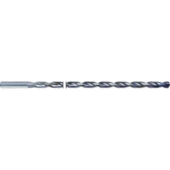 Guhring - 17/64" 135° Parabolic Flute Solid Carbide Screw Machine Drill Bit - TiAlN Finish, Right Hand Cut, 302mm Flute Length, 342mm OAL, Straight Shank, Through Coolant - Eagle Tool & Supply