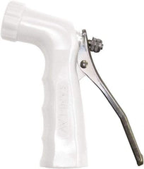 SANI-LAV - 3/4" Pipe, Insulated, Grade 3 Zinc Adjustable Spray Pattern Nozzle - White, 3/4 GHT Connection, 6.5 Gal per min at 100 psi, 3/4 GHT, 3/4" Orifice Diam, For Use With Water - Eagle Tool & Supply