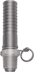 SANI-LAV - 1/2 NPT Thread Hose Barb x Male Swivel NPT Connector - 5/8" ID Hose x 0.8" OD Hose, Stainless Steel - Eagle Tool & Supply