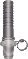 SANI-LAV - 1/2 NPT Thread Hose Barb x Male Swivel NPT Connector - 1/2" ID Hose x 0.8" OD Hose, Stainless Steel - Eagle Tool & Supply