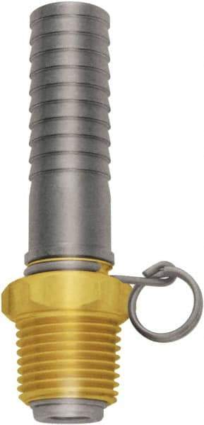 SANI-LAV - 3/4 GHT Thread Hose Barb x Male Swivel GHT Connector - 3/4" ID Hose x 0.8" OD Hose, Brass - Eagle Tool & Supply