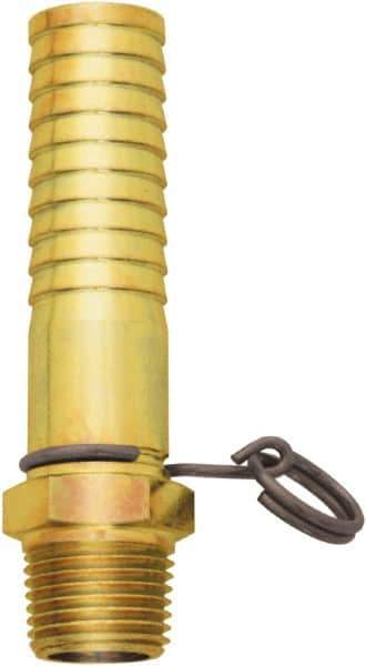 SANI-LAV - 1/2 NPT Thread Hose Barb x Male NPT Connector - 3/4" ID Hose x 0.8" OD Hose, Brass - Eagle Tool & Supply