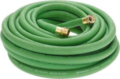 Continental ContiTech - 50' Long Garden Hose - 5/8" Diam, 3/4 GHT, Rubber, 100 psi, Green - Eagle Tool & Supply