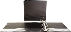 Universal One - 775 Sheet Capacity, 11 x 8-1/2", View Ring Binder - Polypropylene, Black - Eagle Tool & Supply