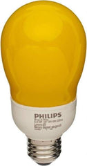 Philips - 14 Watt Fluorescent Residential/Office Medium Screw Lamp - 2,700°K Color Temp, 600 Lumens, 120 Volts, A19, 8,000 hr Avg Life - Eagle Tool & Supply