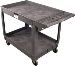 Jet - 550 Lb Capacity, 17" Wide x 39-3/4" Long x 33-1/2" High Standard Utility Cart - 2 Shelf, Plastic - Eagle Tool & Supply