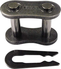 U.S. Tsubaki - 3/4" Pitch, Spring Type Roller Chain Connecting Link - For Use with British Standard Single Strand Chain - Eagle Tool & Supply