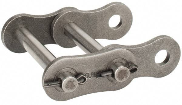 U.S. Tsubaki - 1" Pitch, ANSI 80-2, Cottered Roller Chain Connecting Link - For Use with Double Strand Chain - Eagle Tool & Supply