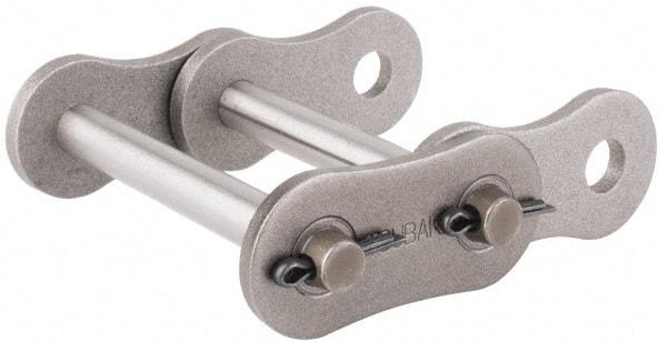 U.S. Tsubaki - 1-1/2" Pitch, ANSI 120-2, Cottered Roller Chain Connecting Link - For Use with Double Strand Chain - Eagle Tool & Supply