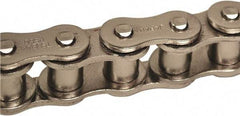 U.S. Tsubaki - 1/2" Pitch, ANSI 40, Single Strand Roller Chain - Chain No. 40NP, 4,250 Lb. Capacity, 10 Ft. Long, 5/16" Roller Diam, 5/16" Roller Width - Eagle Tool & Supply
