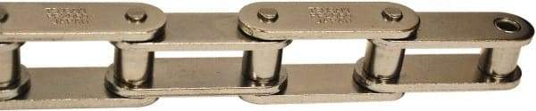 U.S. Tsubaki - 1-1/2" Pitch, ANSI C2060H, Double Pitch Roller Chain - Chain No. 60HNP, 9,000 Lb. Capacity, 15/32" Roller Diam, 1/2" Roller Width - Eagle Tool & Supply