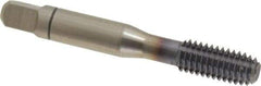 Balax - 3/8-16 UNC 2B H9 Thread Limit Bottoming Thread Forming Tap - Powdered Metal High Speed Steel, TiCN Finish, 2-15/16" OAL, 0.95" Thread Length, Right Hand Thread, Series BXSTEEL - Eagle Tool & Supply