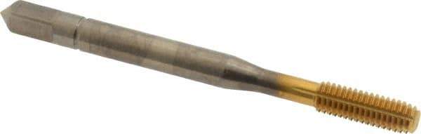 Balax - #10-32 UNF 2B H5 Thread Limit Bottoming Thread Forming Tap - Powdered Metal High Speed Steel, TiN Finish, 2-3/8" OAL, 0.6" Thread Length, Right Hand Thread, Series BXSTAINLESS - Eagle Tool & Supply