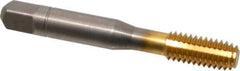 Balax - 3/8-16 UNC 2B H9 Thread Limit Bottoming Thread Forming Tap - Powdered Metal High Speed Steel, TiN Finish, 2-15/16" OAL, 0.95" Thread Length, Right Hand Thread, Series BXSTAINLESS - Eagle Tool & Supply