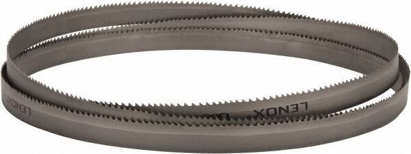 Lenox - 4 to 6 TPI, 12' 3" Long x 1" Wide x 0.035" Thick, Welded Band Saw Blade - Bi-Metal, Toothed Edge, Raker Tooth Set, Flexible Back, Contour Cutting - Eagle Tool & Supply