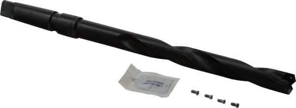 Allied Machine and Engineering - Series 1, 13/16" Max Diam, 3MT Taper Shank, Helical Flute Spade Drill - 6-1/2" Max Depth, 9-47/64" Body Length, 13-7/32" OAL, Extended Length, Through Coolant - Eagle Tool & Supply
